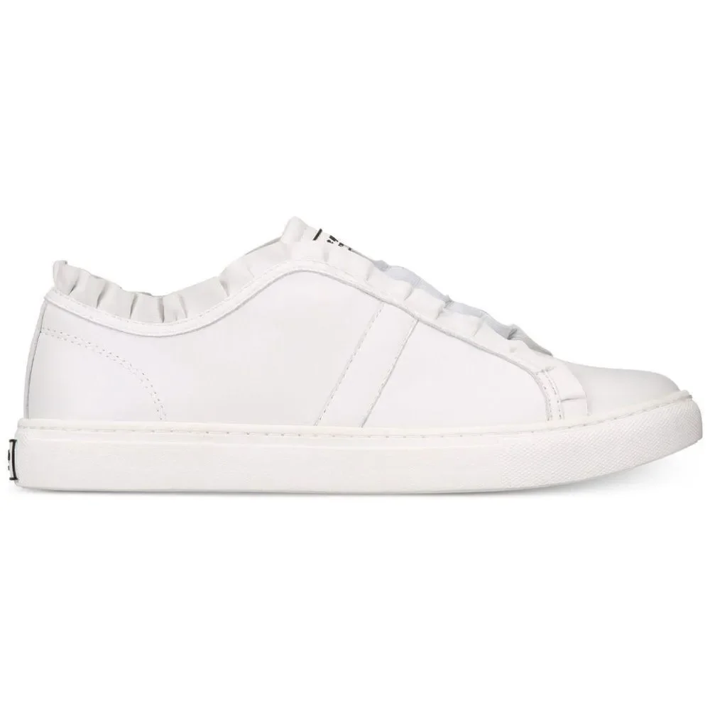 Kate Spade Lance Ruffle white real genuine leather sneaker shoes size‎ 10.5